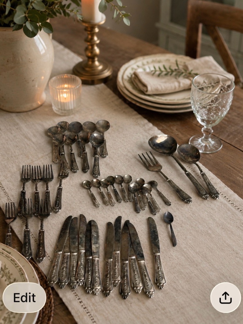 Silver Plated Vintage Flatware collection- Made in Italy